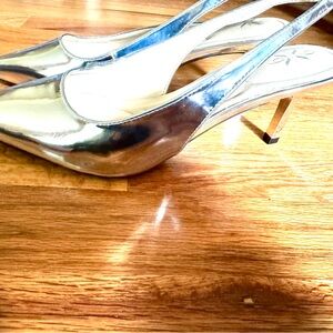 Nine West Silver Metallic Heels